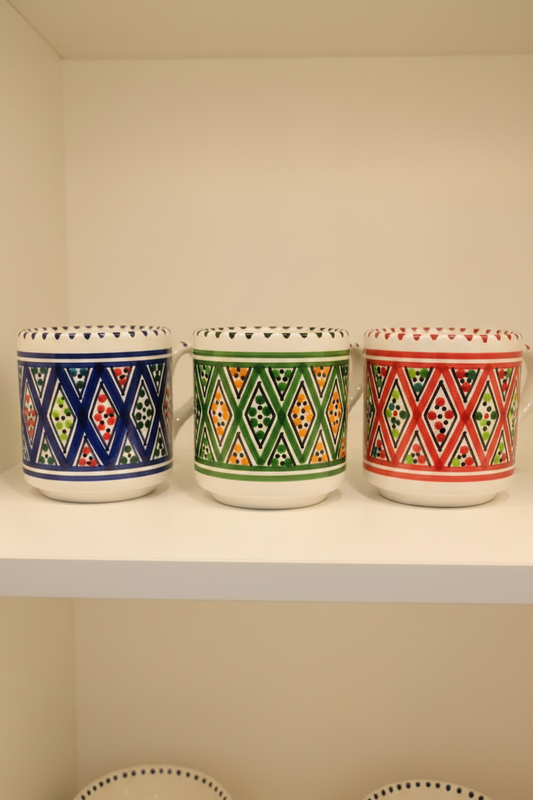 Mugs Céramique Berbère - 4 couleurs